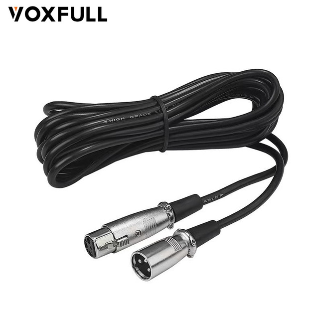 VOXFULL JX2 XLR Male to Female Audio Cable Single Core Microphone Cable with Metal Connector PVC Jacket Customizable Length