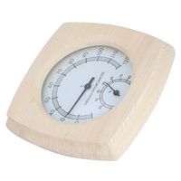 Termometer dan higrometer kayu Digital, aksesoris ruang Sauna termometer kayu