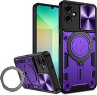 Coque de protection robuste avec cache-objectif coulissant et béquille rotative intégrale pour Samsung Galaxy A07 A17 A27 A37 A47 A57