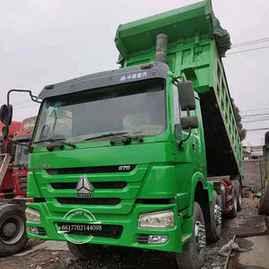 12 Wheels Perfect Used Heavy Duty for Construction Mining Long Distance <b>Transport</b> Sinotruk Howo 375 8x4 Tipper Dump Truck - Product Image 1