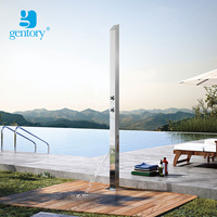 Bain Pression Jardin Plage Support de sol en acier inoxydable Colonne de douche extérieure pour panneau de douche de piscine S312