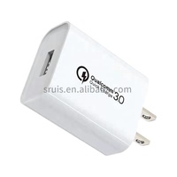 Certification CE Chargeur rapide à port unique 18W Prise US QC 3.0 Adaptateur de chargeur mural super rapide