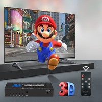 Conmutador HDMI2.0 4K60HZ 5-en-1 5-Salidas Hardrock Metal con Control Remoto para Cine en Casa y Juegos
