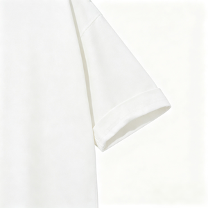 T-shirt streetwear oversize blanc 100% coton peigné, couleur unie, épaules tombantes, décontracté, manches courtes, 250G - Product Image 5