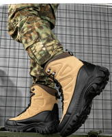 Bottes de randonnée tactiques montantes pour hommes, doublure en maille, embout anti-collision, semelle extérieure en caoutchouc antidérapante et résistante à l'usure, pour activités de montagne en extérieur