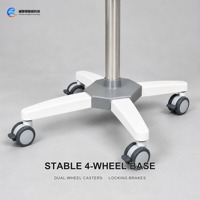 Chariot d'endoscopie pour bronchoscopie avec support de moniteur VESA, double plateau et roulettes, pour salle d'endoscopie hospitalière, vente en gros, OEM