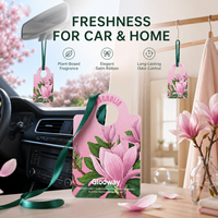 Carte parfumée multi-usages pour voiture et salle de bain, extrait de plantes naturelles, pendentif désodorisant pour intérieur de voiture, aromathérapie