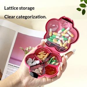 Caja de Medicamentos Portátil con Diseño de Flores, Cinco Compartimentos Sellados, para Guardar Joyas y Aretes, Venta al Por Mayor - Product Image 3