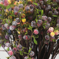 Groothandel hete verkoop Kunstmatige Blauwe Bes Tak Schuimbes voor Kerst Bruiloft Bloem Huisdecoratie