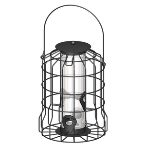 Mangeoire à oiseaux en métal grillagé pour l'extérieur, suspendue, anti-écureuil, avec tube en plastique - Product Image 3