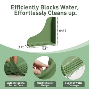 Barrière anti-éclaboussures en silicone en forme de L, montage mural, cuisine, salle de bain, douche, design minimaliste, installation facile - Product Image 4