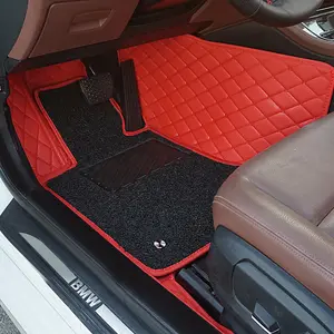 Hot Selling Custom Luxury Logo 4 Pieces 5d Universal White Leather Car Floor Mats for hyundai tucson