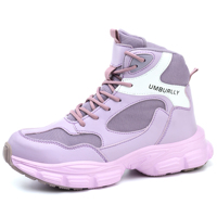 Chaussures de sécurité légères pour femmes Diansen LBX531, avec embout en acier, anti-écrasement, tendance, respirantes, couleur violette