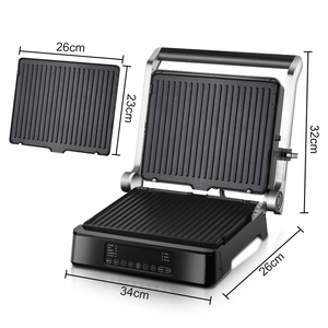 <span class=keywords><strong>Grill</strong></span> électrique multifonction RAF populaire avec écran numérique, plaques amovibles à ouverture à 180 degrés, presse à <span class=keywords><strong>panini</strong></span>, gril à steak et gaufrier - Product Image 3