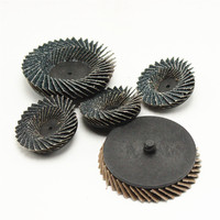 Disque à lamelles abrasif en zircone d'aluminium de haute qualité de 50 mm 75 mm avec support en plastique pour le polissage de l'acier inoxydable