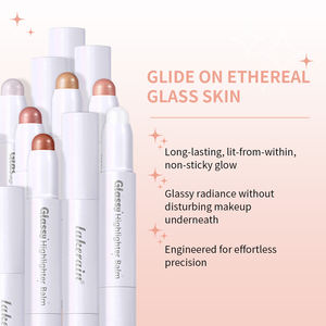 Baume illuminateur en stick, longue tenue, léger, imperméable, cosmétiques <span class=keywords><strong>champagne</strong></span>, éclaircissant, paillettes, contour naturel, maquillage - Product Image 6