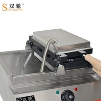 Fabricant commercial de Taiyaki et machine de casse-croûte de crème glacée gaufrier électrique en forme de poisson avec cône de gaufre de gâteau état neuf