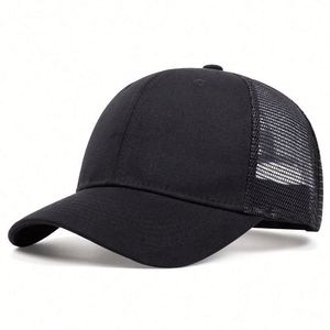 2024 Spring Fall Autumn New Wholesale Baseball Cap Custom logo 6 Panel Two Tone Color Mesh Trucker <b>Hat</b> - Product Image 4