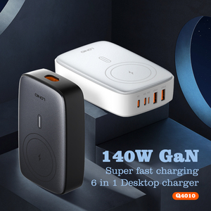 LDNIO Q4010 Affichage LED GaN <span class=keywords><strong>Tech</strong></span> 6 Ports Multi 140W GaN Charge Super Rapide pour Téléphone Portable Chargeur de Bureau - Product Image 2