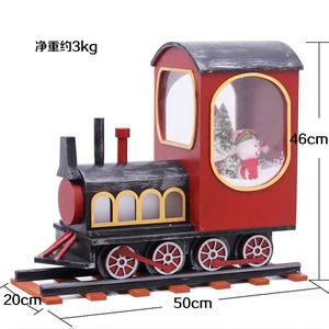 Mini train de Noël, jouet cadeau avec musique, lumière et <span class=keywords><strong>neige</strong></span> qui tombe, pour enfants, décorations artisanales de Noël - Product Image 3