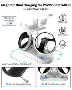 Station de charge pour manettes PS5 VR2 avec support de casque VR et présentoir – Chargeur de manettes PS VR2 pour <span class=keywords><strong>PSVR2</strong></span> - Product Image 2