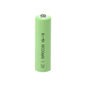 Hoge Kwaliteit 300Mah Aa Nimh Batterij Oplaadbare 1.2 Volt Nimh Batterij AA300mah 1.2 V