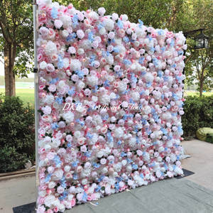 DKB 2024 arrotolare la parete del fiore arrotolare il rettangolo colorato arrotolabile la parete del tessuto della parete arrotola i <span class=keywords><strong>fiori</strong></span> artificiali <span class=keywords><strong>tenda</strong></span> della parete 8x8 piedi - Product Image 4