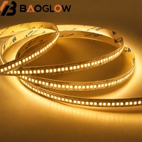 Tira de LED de Alta Densidad de 2.5cm Cortable, 240 LED/M, DC24V, 18W/M, 10mm, PCB de Cobre-Aluminio 18/75, Ra85, Flexible, para Interiores