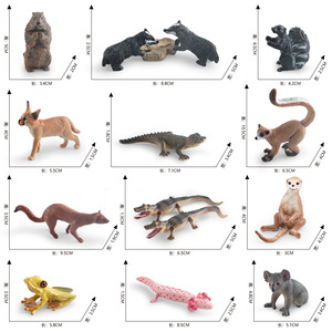 Lelewu simula animales salvajes como macacos árbol cocodrilo <span class=keywords><strong>comadreja</strong></span> tejón Koala salamandra modelo Decoración - Product Image 4