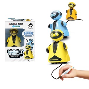 Mini Robot Inductivo Mágico que Sigue Líneas Negras Dibujadas, Juguete con Sensor Óptico y Luces LED, Regalo Educativo STEM, 3 Colores Surtidos - Product Image 1