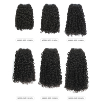 Extensiones de Cabello Humano Natural 100% con Cutícula Alineada, SDD 12A, Rizado Pixie, Doble Trama, de un Solo Donante, 12 Pulgadas