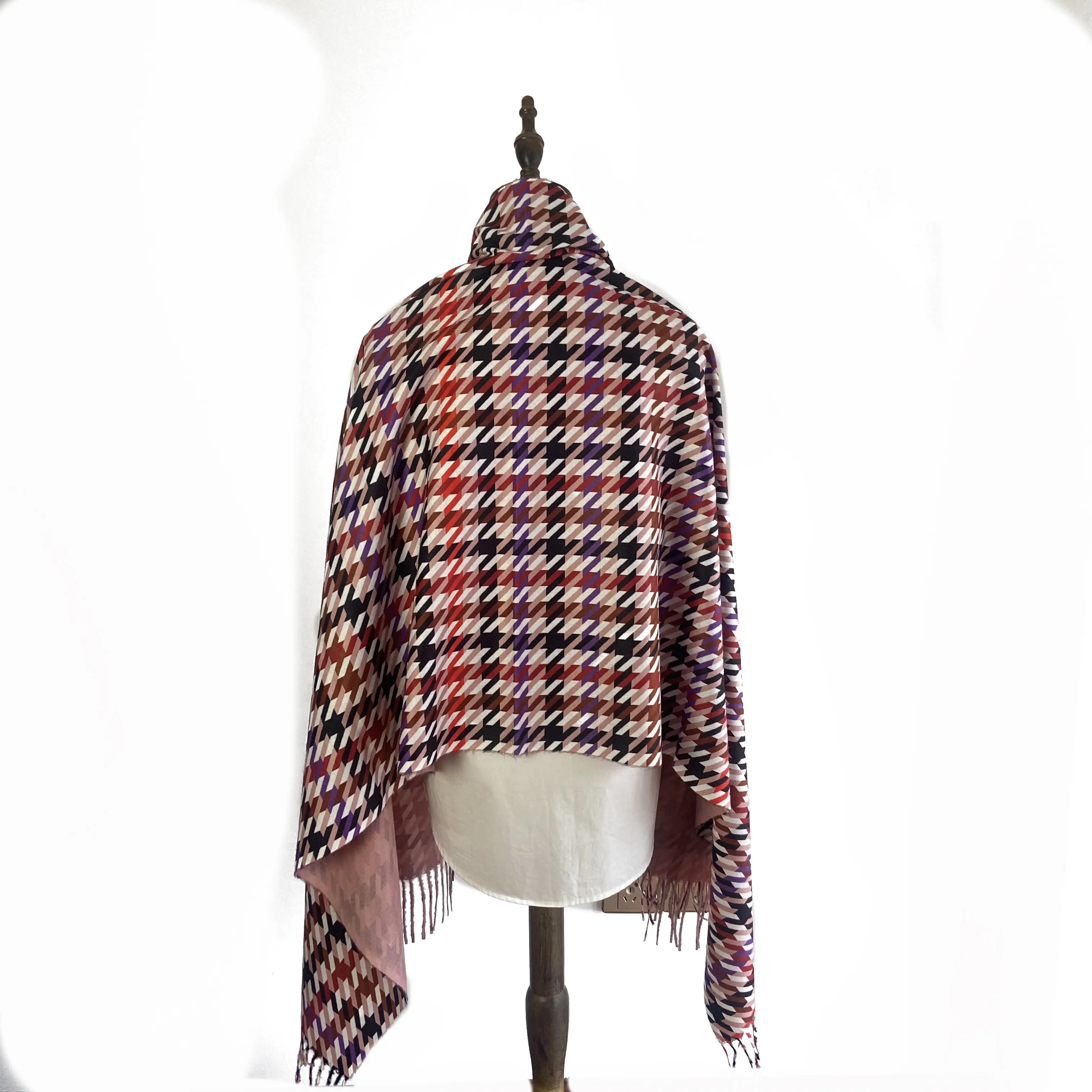 Offre Spéciale mode luxe chaud personnalisé longue imprimé hiver cachemire laine pashmina écharpe châles et écharpes pour les femmes vêtements d'hiver