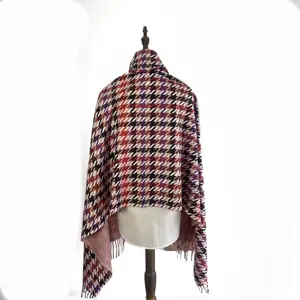 Hot Koop Fashion Luxe Warm Custom Lange Gedrukt Winter Cashmere Wol Pashmina Sjaal Sjaals Voor Vrouwen Winter Dragen