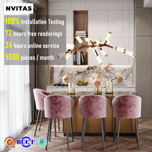 Nvitas thiết kế hiện đại màu trắng chống nấm ván ép rắn Modular bếp đảo tủ cho căn hộ biệt thự với ăn uống bồn rửa - Product Image 1