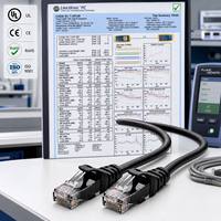 Cable de Conexión Ethernet RJ45 HOTION 24/26AWG Cat6 UTP Blindado con Revestimiento de PVC