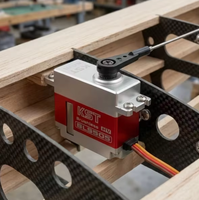 Servo Digital HV Sin Escobillas KST BLS505 con Doble Rodamiento de Bolas, Actuador de Alta Velocidad y Bajo Ruido para Helicóptero RC 500 con Control Cíclico