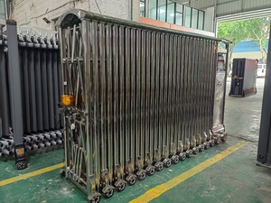 Công nghiệp có thể thu vào thép không gỉ đường lái xe hàng rào cổng Kính thiên văn trượt tự động mở cho sân trường ngoài trời - Product Image 5