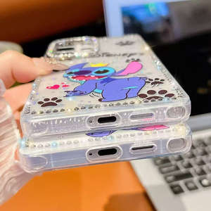 Nouveau gros paillettes Bling diamant coque de téléphone pour Samsung A07 A17 <span class=keywords><strong>dessin</strong></span> <span class=keywords><strong>animé</strong></span> antichoc couverture Galaxy S25 S24 Ultra A56 A36 A16 - Product Image 4