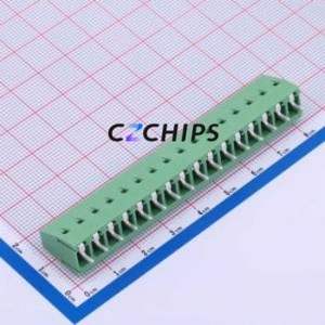 DB128V-5.08-16P-GN-S Screw Terminal Block Through hole Component (THT),P=5.08mm Connector 1x16P 5.08mm Green Through Hole - Product Image 2