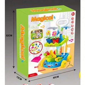 2024 Magical Indoor Outdoor <b>Trolley</b> Pretend Play Set Diy Toy Kids Plastic Cleaning Machine Cart <b>Tools</b> Garden Sets - Product Image 6