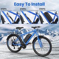 Batterie lithium 48V 20Ah pour tube diagonal, avec BMS 50A et chargeur 3A, compatible avec moteurs de vélo électrique 500W/750W/1000W/1500W/2000W, stock UE