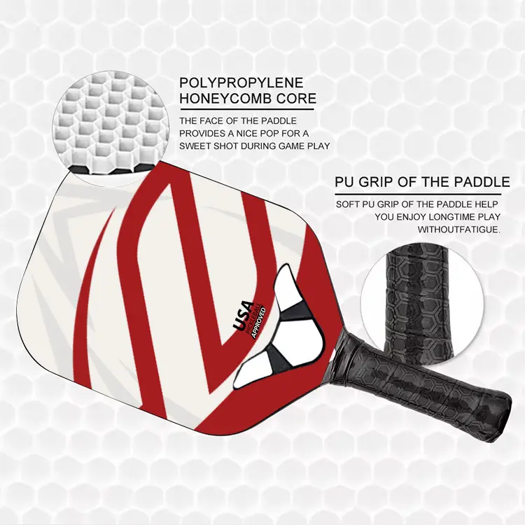 Pickleball thermoformed carbon thermoformed edge less Pickleball Paddle Customization