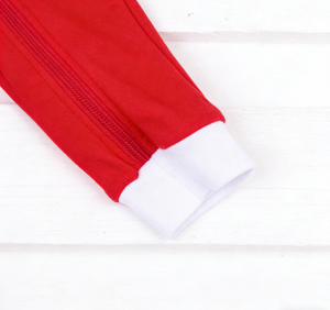 Combinaison de Noël personnalisée 2026 pour bébé, rouge, avec rabat pour les fesses, tenue de Noël assortie pour la sortie de maternité, <span class=keywords><strong>pyjama</strong></span> pour tout-petits filles - Product Image 3