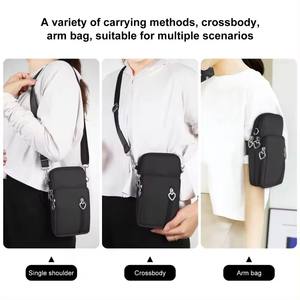حقيبة صغيرة بسحّاب لحمل الهاتف المحمول، تُحمل على الكتف أو حول الجسم أو على الذراع أو المعصم، تصلح كمحفظة وجراب للهواتف الذكية للنساء والرجال - Product Image 5
