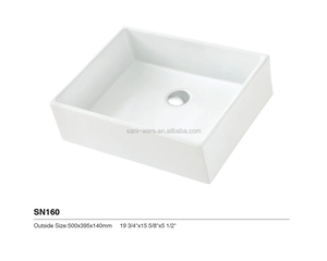 Waschbecken Lavabo de salle de bains Lavabo de navire Comptoir Salle de bains Céramique Art Lavabo à main pour projet d'hôtel - Product Image 4