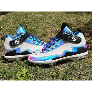 مسامير بيسبول مصبوبة من Odm ، مسامير شبابية من الجلد الصناعي ، أحذية بيسبول متوسطة للرجال - Product Image 1