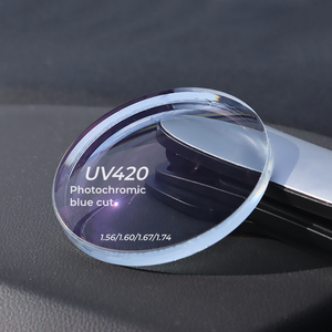 L.jin Vente en gros Lentilles optiques bon marché 1.56 Blue Cut Asphérique Anti-lumière bleue HMC UV420 Revêtement vert <span class=keywords><strong>Prix</strong></span> Stock - Product Image 2