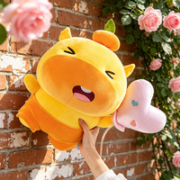 Peluche Capybara Mignonne avec Ballon d'Amour Rose pour la Saint-Valentin, Vente en Gros pour Boutiques