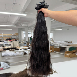 Extensions de cheveux naturels européens doublement étirés, 100 % cheveux humains vierges, trame plate fabriquée à la machine avec cuticules intactes - Product Image 3