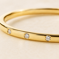Bague de mariage éternelle en or massif 10K 14K 18K avec diamants de laboratoire DEF taille ronde 1,2 mm, personnalisable en gros